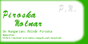 piroska molnar business card